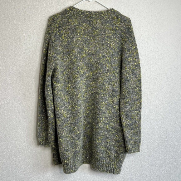 Anthropologie Samsoe and Samsoe Jeanie Long Wool Alpaca Cardigan Marled Medium - Picture 5 of 8